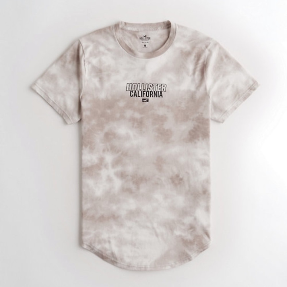 🌴 New w/tags Guys Hollister Tie-Dye Hem T-Shirt